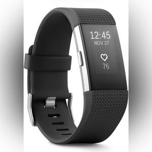 Fitbit Charge 2 Heart Rate + Fitness Wristband , Black with Charger
